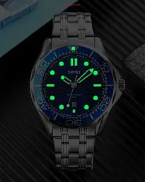 Наручний годинник Skmei 9276 Silver Black steel strap, 9276SSIBK (18381) - мініатюра 3