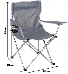 Крісло розкладне Bo-Camp Foldable Compact Grey (1267192) (DAS301449) - мініатюра 5