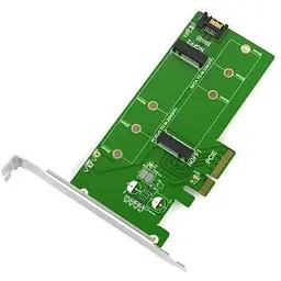 Плата-адаптер контролер Maiwo KT015 PCI-E 4x для SSD M.2 ключі M NVMe + SSD M.2 включно з B SATA3