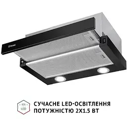 Витяжка телескопічна Perfelli TL 502 BL LED - мініатюра 3