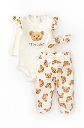 Боді зі штанами та пов'язкою для дівчинки з начосом Girl Bears - мініатюра 1
