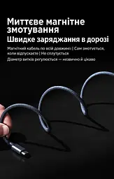 Кабель UGREEN L520 магнітний USB-C - USB-C PD 100 Вт 1 м темно-сірий (55517) - мініатюра 3