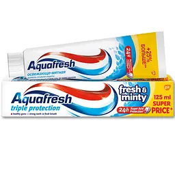 Зубна паста Aquafresh Освіжаюче-м'ятна потрійний захист 125 мл - мініатюра 2