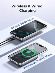 Магнітна портативна батарея Ugreen 10000 мАг, PD 20W, бездротова зарядка для iPhone - мініатюра 5