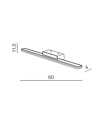 Світильник підсвітка для дзеркала Azzardo AZ5692 Epsilon LED 1x18W 3000K 1771Lm IP44 - мініатюра 3