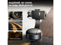 Автомобільний тримач для смартфона BASEUS PrimeTrip C03 Air Clamping Car Mount Black (C0013C01) - мініатюра 4