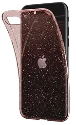 Чохол прозорий силіконовий Spigen Liquid Crystal для iPhone 7/8/SE 2/3 2020/2022 (4.7") Rose Quartz Glitter 042CS21419