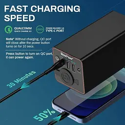 Портативний зарядний пристрій RoyPow 30W PD USB-C з розеткою для прикурювача 12 В для ноутбука - мініатюра 7