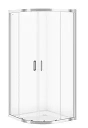 Душова кабіна Cersanit Zip напівкругла 800x800x190 S154-001, прозорий, чорний