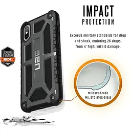 Оригінальний протиударний чохол UAG Monarch для iPhone XS / iPhone X Grey IPHX-M-GR - мініатюра 4