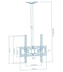 Кронштейн Walfix CM-41B (VESA400х400) - мініатюра 2