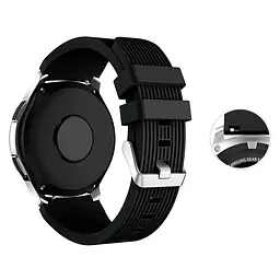 Ремінець для Mobvoi TicWatch Pro 3 - чорний силікон розмір L ширина кріплення 22мм Watchbands Galaxy (WB001-MOBVOI-GALAXY-BL) - мініатюра 2