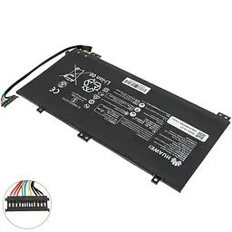 Батарея для ноутбуку Huawei HB4593J6ECW (MateBook 13: 2019 2020) 11.4V 3660mAh Чорний