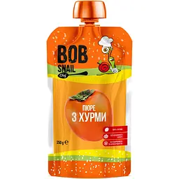Пюре фруктове Bob Snail з хурми, пастеризоване 2.5 кг (10 шт. по 250 г) - мініатюра 2