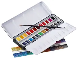 Набір акварельних фарб Sennelier L'Aquarelle, 24 кольори, метал + 1 пензлик - мініатюра 4