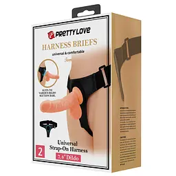 Страпон - Pretty Love Harness Briefs Tom 7.4" - мініатюра 2