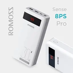 Павербанк Romoss 30000 mAh 30W Sense 8PS Pro білий (PHP30-892-1133H) - мініатюра 2