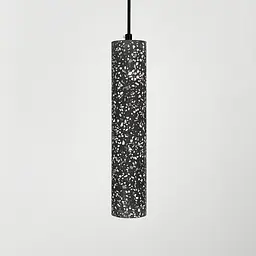Підвіс Terrazzo Cylinder Long із сірим бетонним плафоном 30х6 см Line.F MJ 163-60*300 BK - мініатюра 5