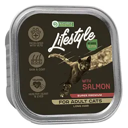 Вологий корм для довгошерстих котів з лососем Nature's Protection Lifestyle Long Hair with Salmon, 85г
