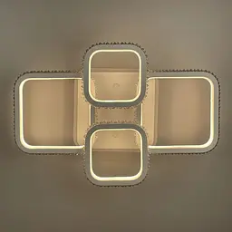 Світлодіодна LED люстра з RGB підсвіткою в білому корпусі | Арт. A 77074/2+2 RGB WT | Line F - мініатюра 3