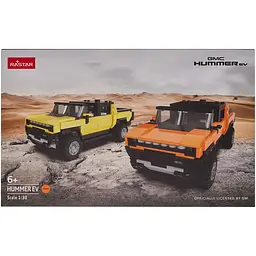 Машинка-конструктор Rastar Bricks Hummer EV 1:30 помаранчевий - мініатюра 5