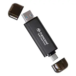 Портативний SSD накопичувач Transcend ESD310C 1TB (TS1TESD310C) 2 інтерфейси USB-C + A сірий