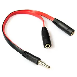 Перехідник Audio Jack TRRS M 2xF (Audio+MIC)