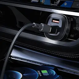 Автомобільний зарядний пристрій Acefast B3 USB/2 Type-C QC PD 66W чорний - мініатюра 2