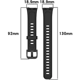 Ремінець DK для Huawei Band 8 / 9 Silicone Sport Band Classic (016235) (black) - мініатюра 3