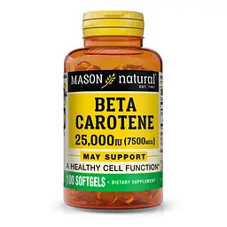 Вітаміни та мінерали Mason Natural Beta Carotene 25000 IU 100 капсул