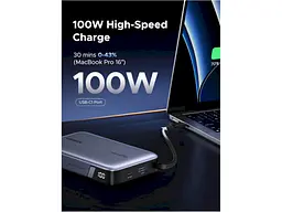 Зовнішній акумулятор (Power Bank) UGREEN PB551 20000mAh 145W Grey (55992) - мініатюра 8