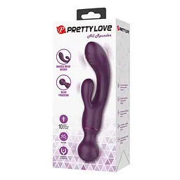 Вібратор-кролик Pretty Love All Rounder 20 см (фіолетовий) - мініатюра 19