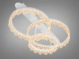 Стельова декоративна LED-люстра Diasha MX78205/500+400+300WH, потрійні акрилові кільця, 103W - мініатюра 3