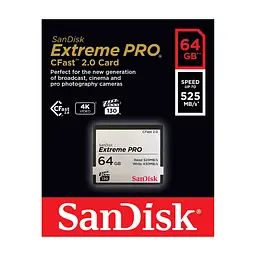 Карта пам'яті SanDisk 64GB CFast 2.0 Extreme Pro (SDCFSP-256G-G46D) - мініатюра 3