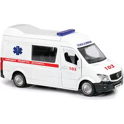 Автомодель TechnoDrive Mercedes Benz Sprinter Швидка Допомога, 1:32, біла (250344U) - мініатюра 6