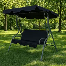 Гойдалка Leobro з подушками на 3 особи Relax Black