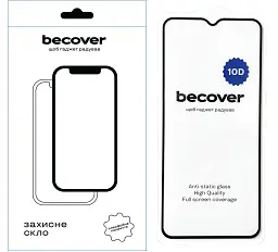 Скло захисне BeCover Nokia C21 Plus / Nokia C22 10D Black (711523) - мініатюра 2