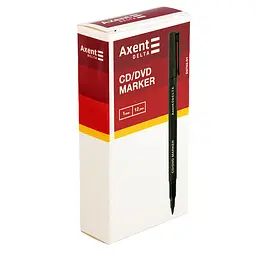Набір маркерів Axent D2703 CD/DVD 1.0 мм 12 шт. чорний (D2703-01) - мініатюра 2