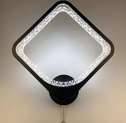 Стильний настінний LED світильник у чорному корпусі Line F 2281/1L Q BK