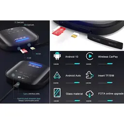 FM модулятор HiSmart CarPlay Android AI, 4G LTE, 8 ГБ + 128 ГБ (BS330409) - мініатюра 4