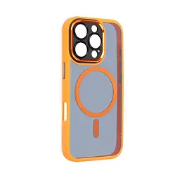 Чехол для Apple iPhone 16 Pro, Unit MagSafe SE, оранжевый, с защитой камеры, MagSafe, противоударный, магнитный, панель-накладка с MagSafe, с поддержкой беспроводной зарядки, TPU+PC, защита всего корпуса, ударопрочный, ArmorStandart (ARM81148) - мініатюра 2