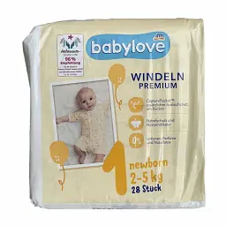 Дитячі підгузки Babylove Premium 1 (2-5 кг), 28 шт