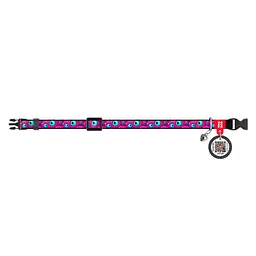 Нашийник для котів Waudog Nylon Око монстра з QR паспортом XS 20-30x1 см - мініатюра 2