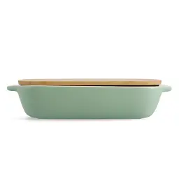Форма для випічки з кришкою KitchenAid керамогранітна 31,2x18,8x7,2 см 1,9 л фісташковий колір (CC007425-001) - мініатюра 4