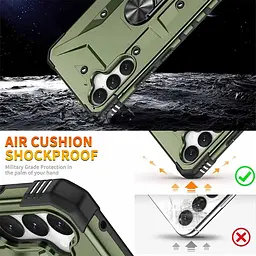 Ударостійкий чохол Pathfinder Ring для Samsung Galaxy A54 5G Зелений / Army Green - мініатюра 4