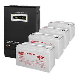 Комплект резервного живлення LP (LogicPower) ДБЖ + гелева батарея (UPS W3000 + АКБ GL 4800W)