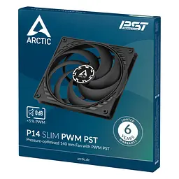 Корпусний вентилятор 140 мм Arctic P14 SLIM PWM PST ACFAN00268A Black - мініатюра 7