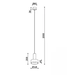 Світильник підвісний KLOODI DECO PE-LORA148 GU10 WH - мініатюра 3
