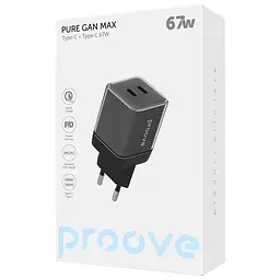 Зарядний пристрій Proove Pure GaN Max 67W (Type-C + Type-C) black (WCPU67022201) - мініатюра 2