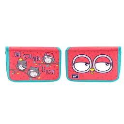 Пенал твердий YES одинарний з двома клапанами HP-04 Owls (533346)